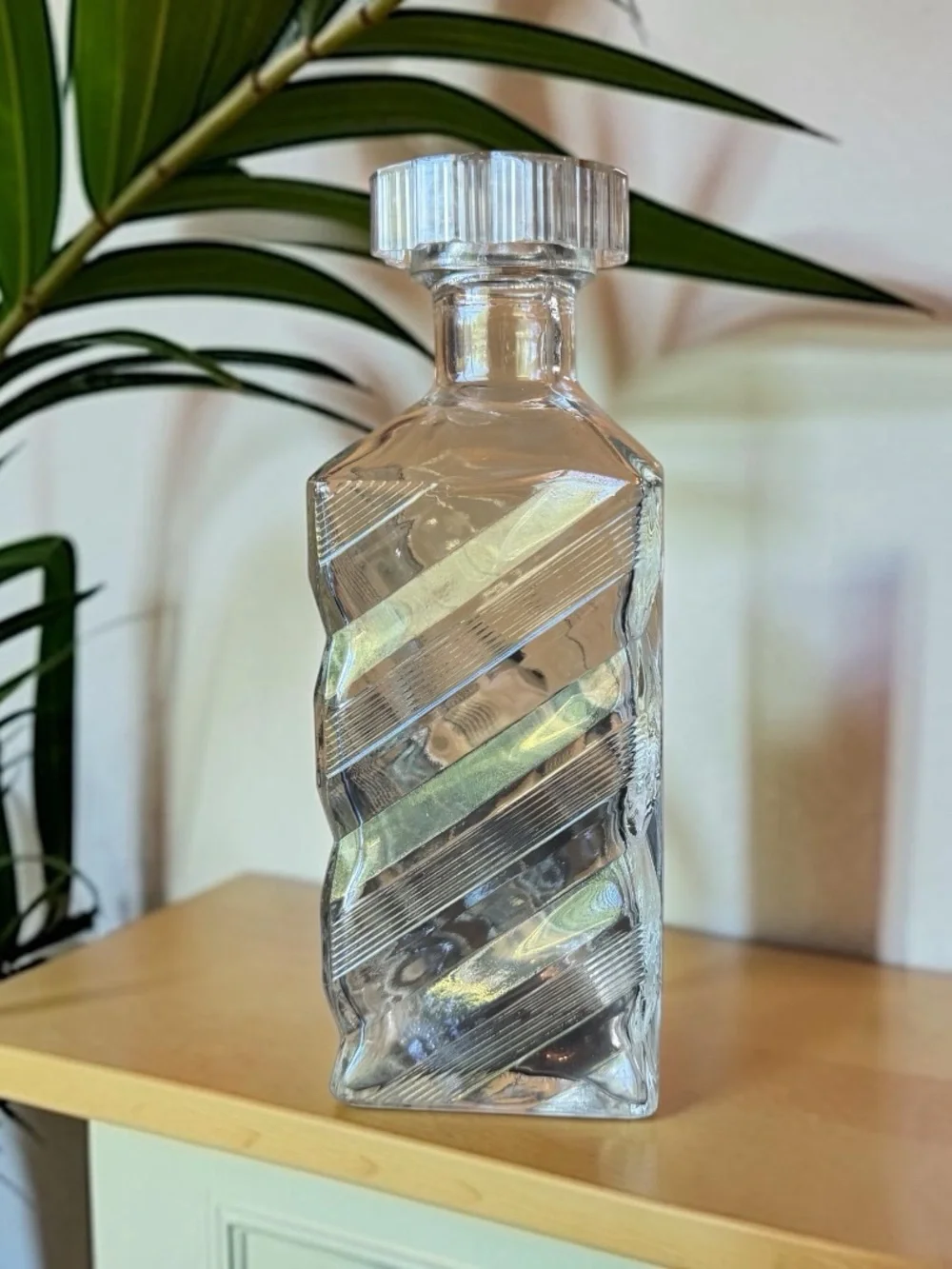 Vintage I.W. Harper Kentucky Bourbon Glass Decanter Bottle | Retro Barware